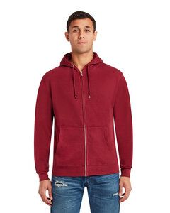 Lane Seven LS14003 - Unisex Premium Full-Zip Hooded Sweatshirt Borgoña