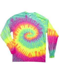 Tie-Dye CD2000 - Adult 5.4 oz. 100% Cotton Long-Sleeve T-Shirt Minty Rainbow