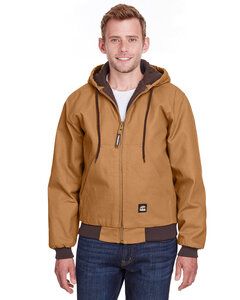 Berne HJ51T - Men's Tall Highland Washed Cotton Duck Hooded Jacket Brown Duck
