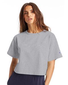 Champion T453W - Ladies Cropped Heritage T-Shirt Oxford Gray