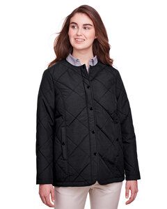 UltraClub UC708W - Ladies Dawson Quilted Hacking Jacket Negro