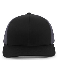Pacific Headwear 104C - Trucker Snapback Hat Black/Graphite