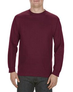 American Apparel AL1304 - Adult 6.0 oz., 100% Cotton Long-Sleeve T-Shirt Borgoña