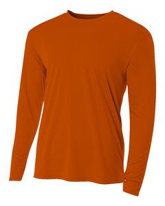 A4 N3165 - Remera de manga larga y cuello redondo Burnt Orange
