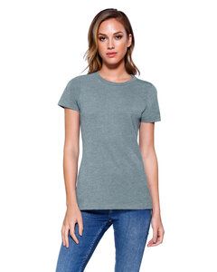 StarTee ST1410 - Ladies CVC Crew Neck T-shirt Stone Heather