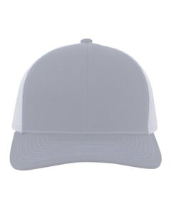 Pacific Headwear 104S - Contrast Stitch Trucker Snapback Hthr Grey/White