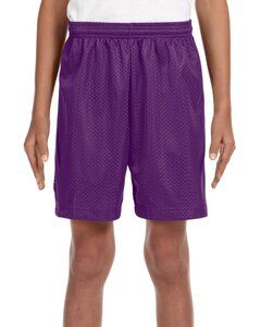 A4 NB5301 - Short de malla de tricot con entrepierna de 6" para niños Púrpura
