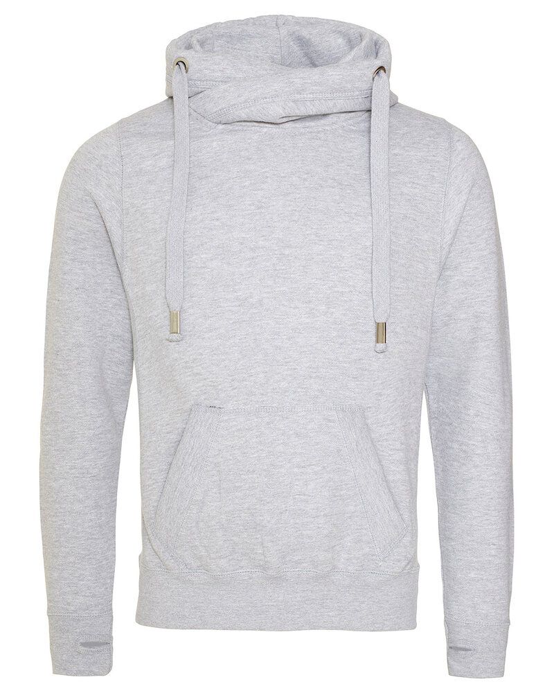 Just Hoods By AWDis JHA021 - Men's 80/20 Heavyweight Cross Over Neck Hooded Sweatshirt