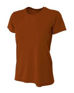 A4 NW3201 - Remera de cuello redondo de alto rendimiento para mujeres Texas Naranja