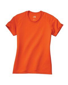 A4 NW3201 - Remera de cuello redondo de alto rendimiento para mujeres Athletic Orange