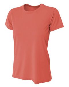 A4 NW3201 - Remera de cuello redondo de alto rendimiento para mujeres