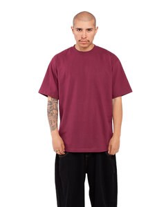 Shaka Wear SHMHSS - Adult 7.5 oz., Max Heavyweight T-Shirt Borgoña