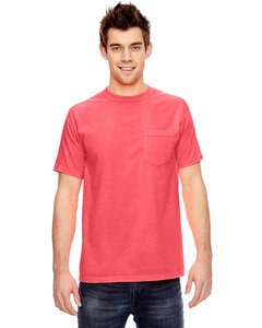 Comfort Colors 6030CC - Adult Heavyweight Pocket T-Shirt Neon Red Orange