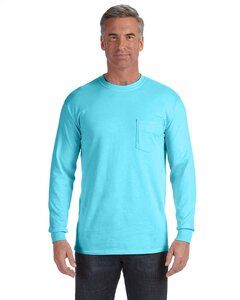 Comfort Colors C4410 - Adult Heavyweight RS Long-Sleeve Pocket T-Shirt Lagoon Blue