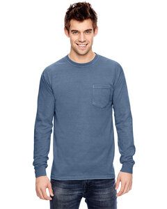 Comfort Colors C4410 - Adult Heavyweight RS Long-Sleeve Pocket T-Shirt Blue Jean