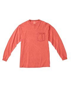 Comfort Colors C4410 - Adult Heavyweight RS Long-Sleeve Pocket T-Shirt Bright Salmon