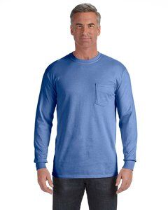Comfort Colors C4410 - Adult Heavyweight RS Long-Sleeve Pocket T-Shirt Flo Blue
