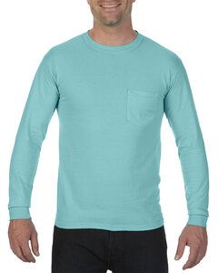 Comfort Colors C4410 - Adult Heavyweight RS Long-Sleeve Pocket T-Shirt Chalky Mint