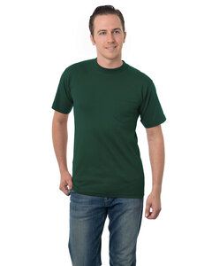 Bayside BA3015 - Unisex Union-Made 6.1 oz.Cotton Pocket T-Shirt Bosque Verde