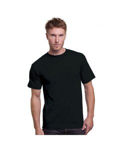 Bayside BA3015 - Unisex Union-Made 6.1 oz.Cotton Pocket T-Shirt Negro