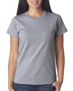 Bayside BA3325 - Ladies 6.1 oz., 100% Cotton T-Shirt Dark Ash
