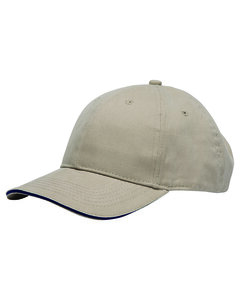 Bayside BA3617 - 100% Washed Cotton Unstructured Sandwich Cap