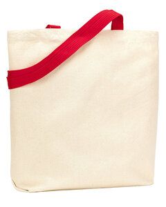 Liberty Bags 9868 - Jennifer Recycled Cotton Canvas Tote Natural/Red 
