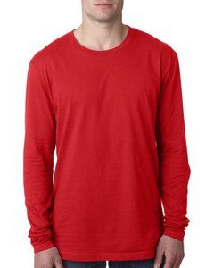 Next Level Apparel N3601 - Men's Cotton Long-Sleeve Crew Rojo