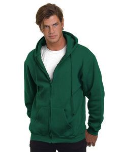 Bayside BA900 - Adult  9.5oz., 80% cotton/20% polyester Full-Zip Hooded Sweatshirt Hunter Verde