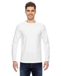 Bayside BA6100 - Adult 6.1 oz., 100% Cotton Long Sleeve T-Shirt Blanco