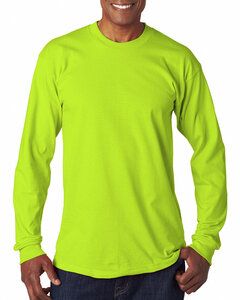 Bayside BA6100 - Adult 6.1 oz., 100% Cotton Long Sleeve T-Shirt Lime Green