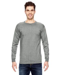 Bayside BA6100 - Adult 6.1 oz., 100% Cotton Long Sleeve T-Shirt Dark Ash