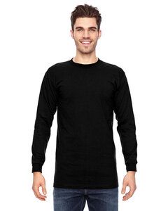 Bayside BA6100 - Adult 6.1 oz., 100% Cotton Long Sleeve T-Shirt Negro