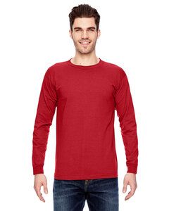 Bayside BA6100 - Adult 6.1 oz., 100% Cotton Long Sleeve T-Shirt Rojo