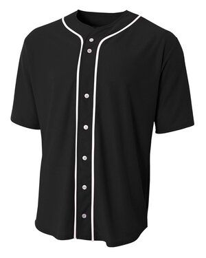 A4 NB4184 - Youth Short Sleeve Full Button Baseball Jersey