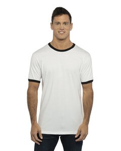 Next Level Apparel 3604 - Unisex Ringer T-Shirt Blanco / Negro