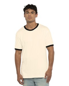Next Level Apparel 3604 - Unisex Ringer T-Shirt Natural/Black