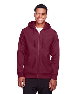 Team 365 TT95 - Men's Zone HydroSport Heavyweight Full-Zip Hooded Sweatshirt Sp Dark Maroon