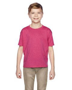 Fruit of the Loom 3931B - Youth 5 oz., 100% Heavy Cotton HD® T-Shirt Retro Hth Pink