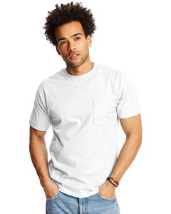 Hanes 5190P - Adult Beefy-T® with Pocket Blanco