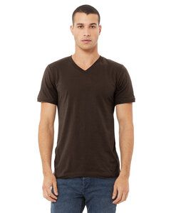Bella+Canvas 3005 - Unisex Jersey Short-Sleeve V-Neck T-Shirt Marron oscuro