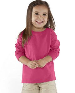 Rabbit Skins RS3302 - Toddler Long-Sleeve Fine Jersey T-Shirt Hot Pink