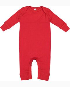 Rabbit Skins 4412 - Infant Baby Rib Coverall Rojo