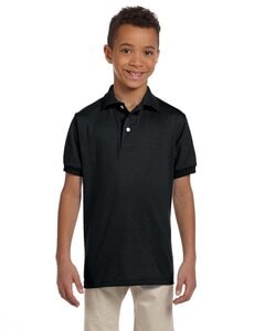 Jerzees 437Y - Youth SpotShield Jersey Polo Negro