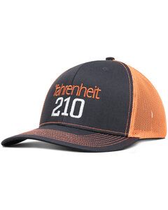 Fahrenheit F210 - Pro Style Trucker Hat Grn/Neon Ornge