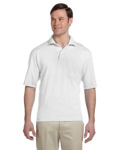 Jerzees 436P - Adult SpotShield Pocket Jersey Polo Blanco