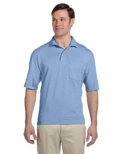 Jerzees 436P - Adult SpotShield Pocket Jersey Polo Azul Cielo