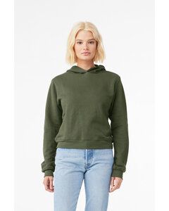 Bella+Canvas 7519 - Ladies Classic Pullover Hooded Sweatshirt Verde Militar