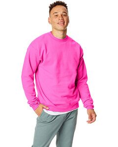 Hanes P1607 - Unisex Ecosmart® 50/50 Crewneck Sweatshirt Safety Pink