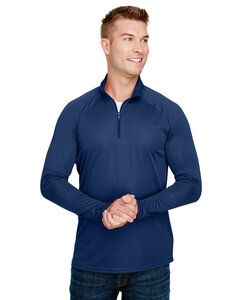 A4 N4268 - Adult Daily Polyester 1/4 Zip Marina
